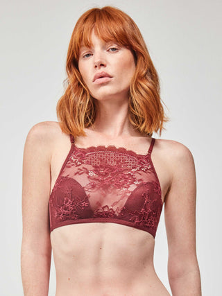 Top avec armatures et bonnets rembourrés en dentelle - OZE lingerie